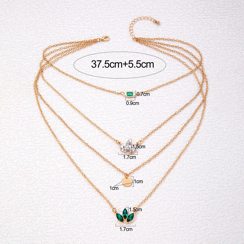 Fashionable multi-layer diamond necklace
