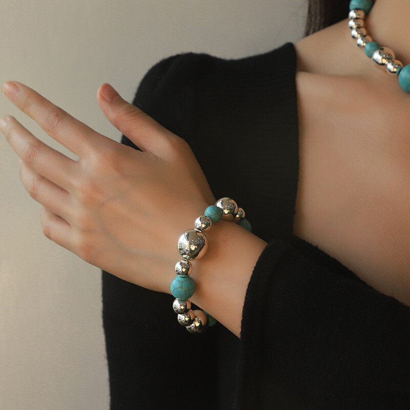 Turquoise beaded bracelet