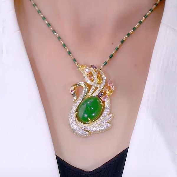 Emerald Swan Necklace (Buy 1 get 1 free)