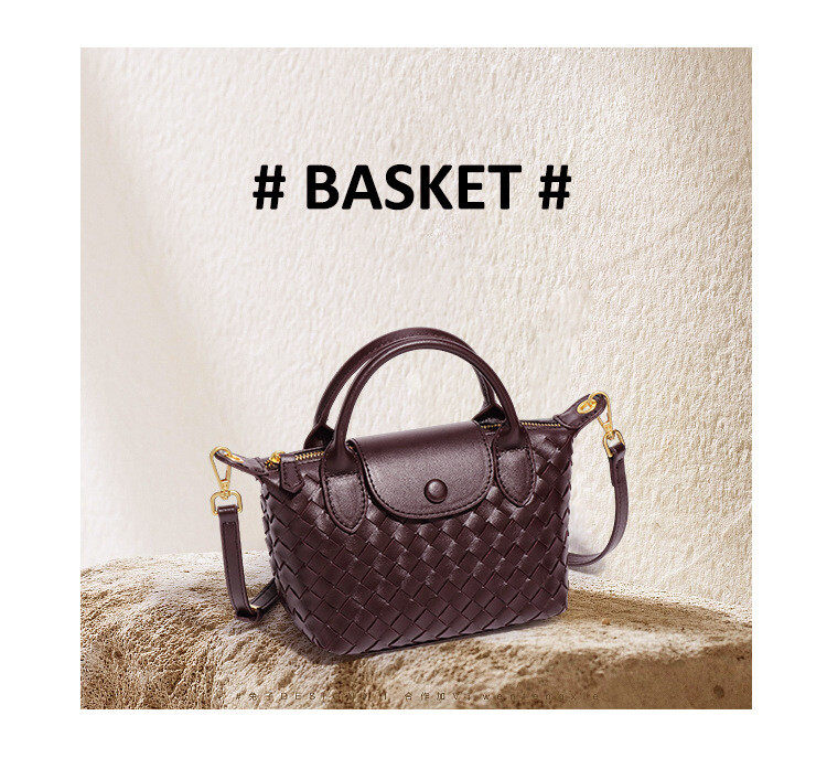 New hand-woven leather dumpling bag