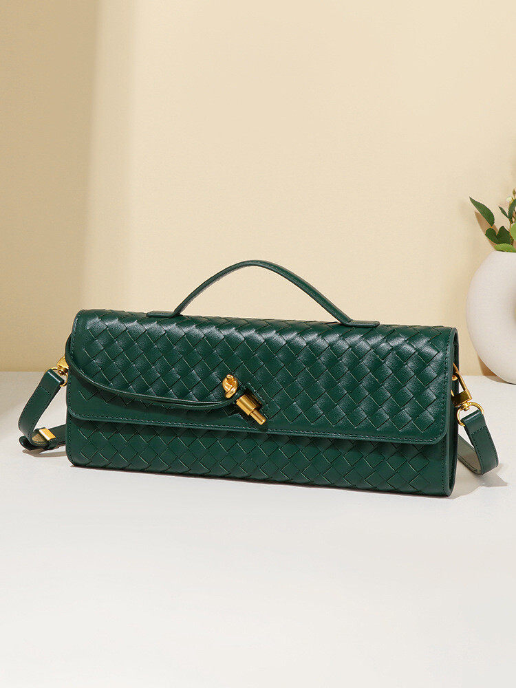 Fashionable high-end braided baguette bag