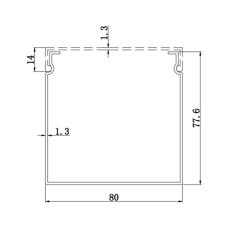 Wire tube profile 8080