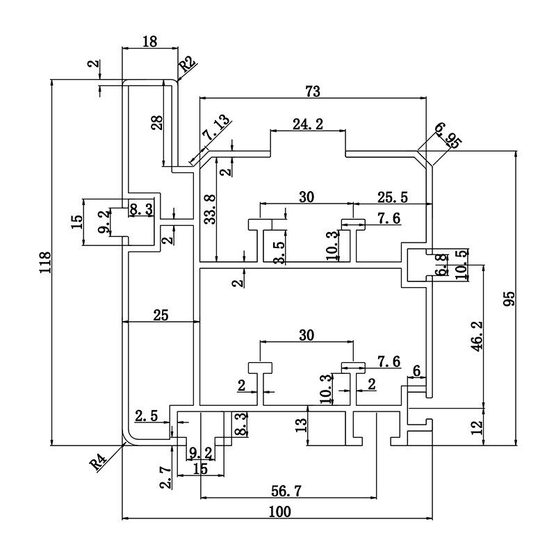 Multiple-speed chain profilee 100-118