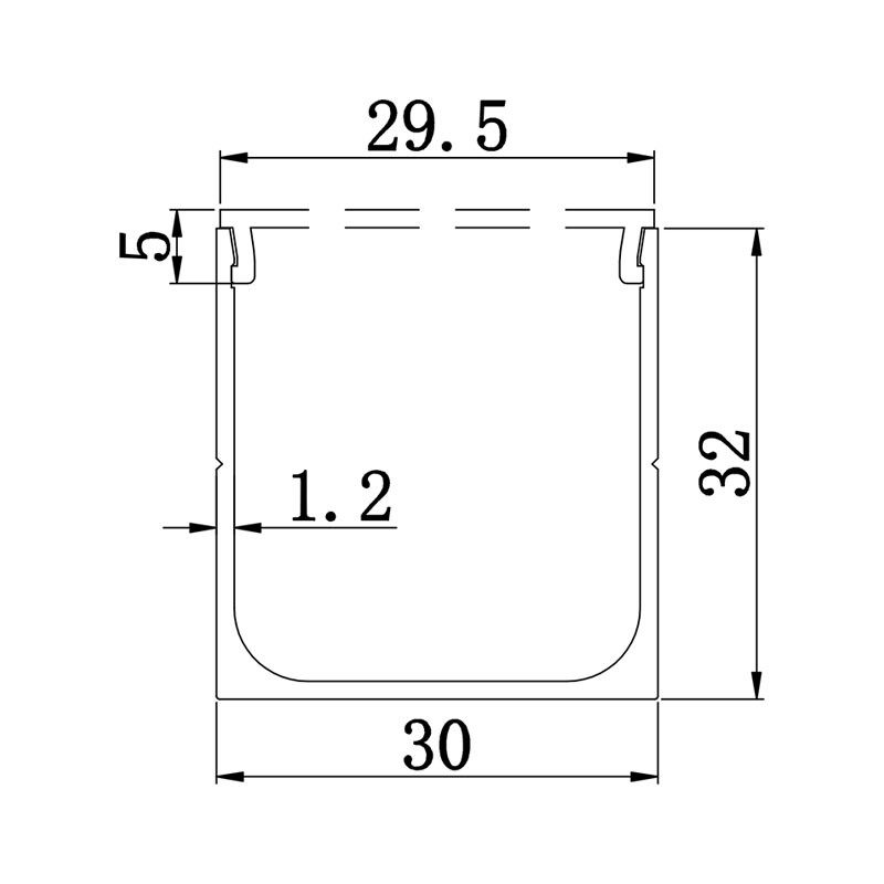Wire tube profile 3032