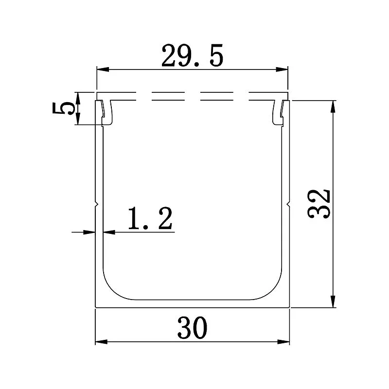 Wire tube profile 3032