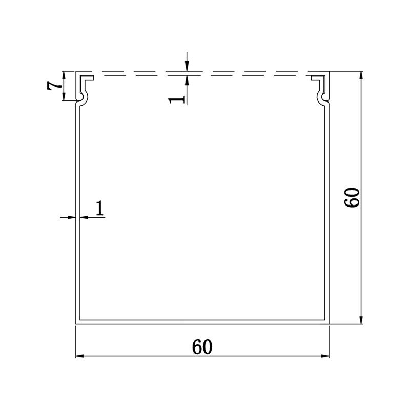 Wire tube profile 6060