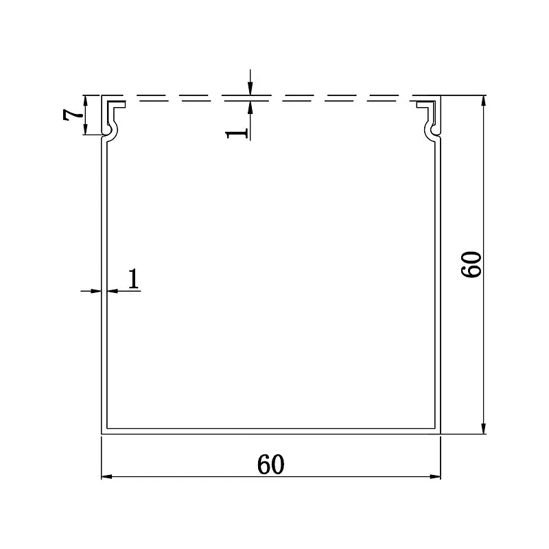 Wire tube profile 6060