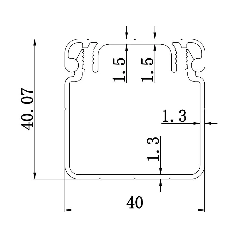 Wire tube profile 4040