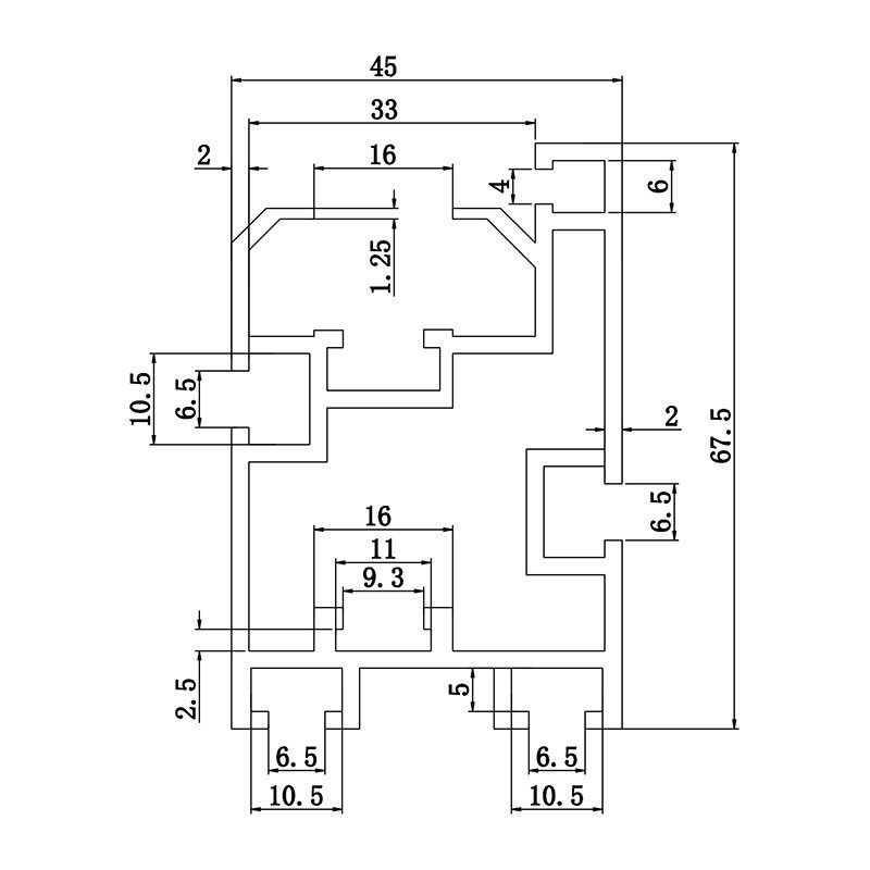 Multiple-speed chain profilee 45-67.5