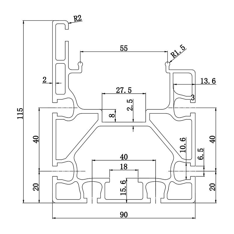 Multiple-speed chain profilee 90-115A